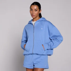 MP Women's Basics Zip Through Hoodie - Cornflower Blue - Size L