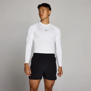 MP Men's Training Long Sleeve Baselayer - White - Size L