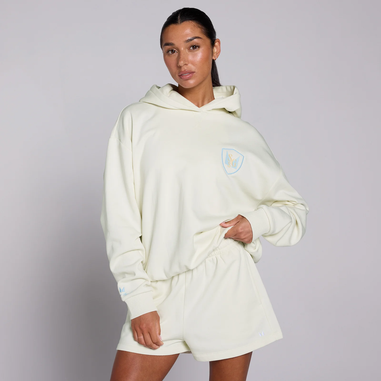 MP Women's Basics SGS Graphic Oversized Hoodie - Mist - XXL Image 1