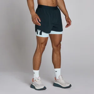 MP Men's Hybrid 5" 2-in-1 Shorts - Faded Blue - Size XS