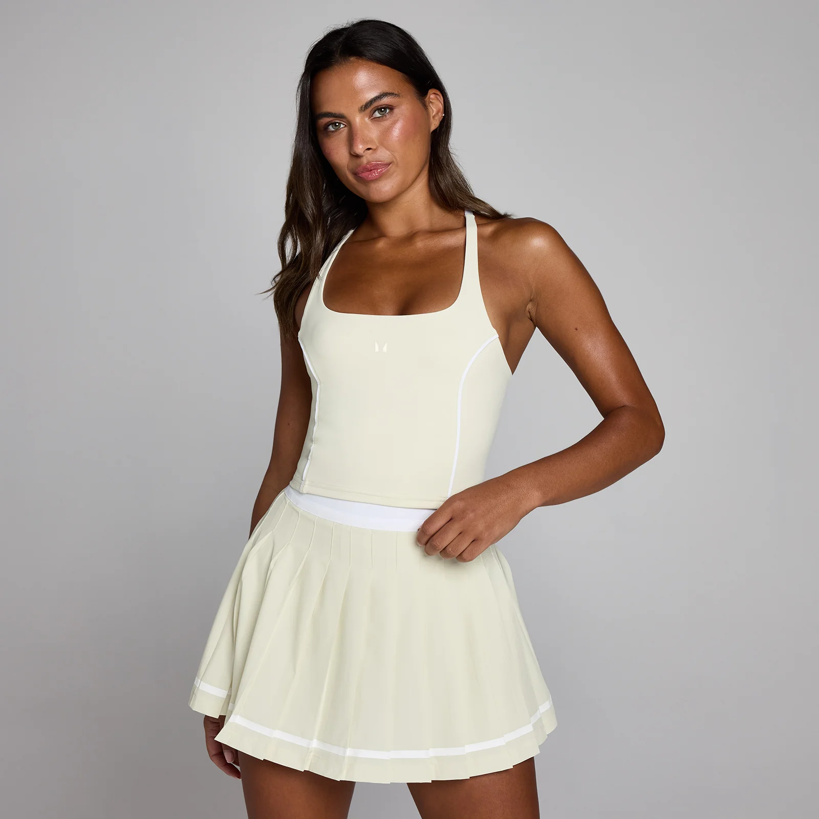 MP Women's Tempo Contrast Strappy Racerback Vest - Desert Dust - S Image 1