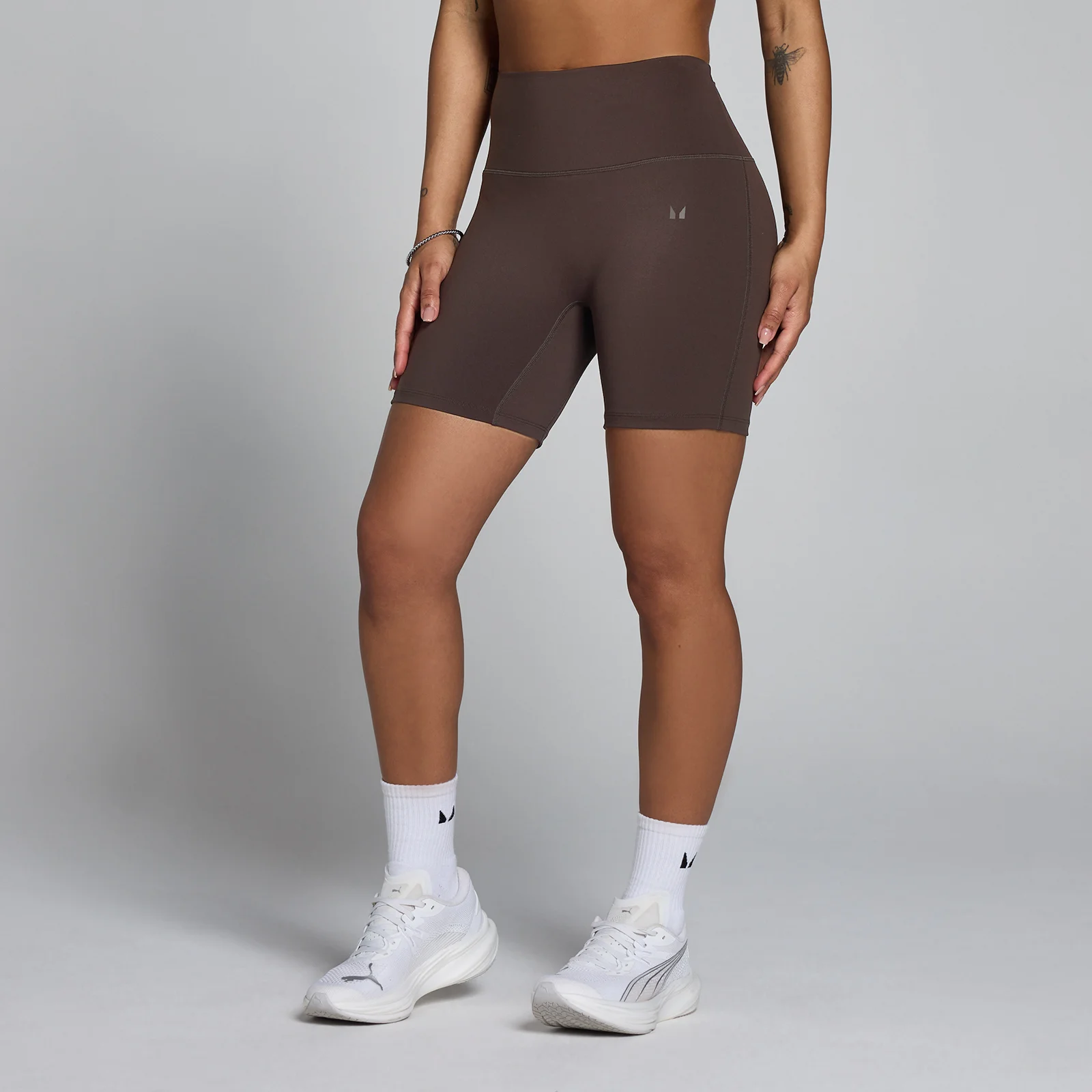 MP Women's Tempo High Waisted Shorts - Cocoa - S Image 1
