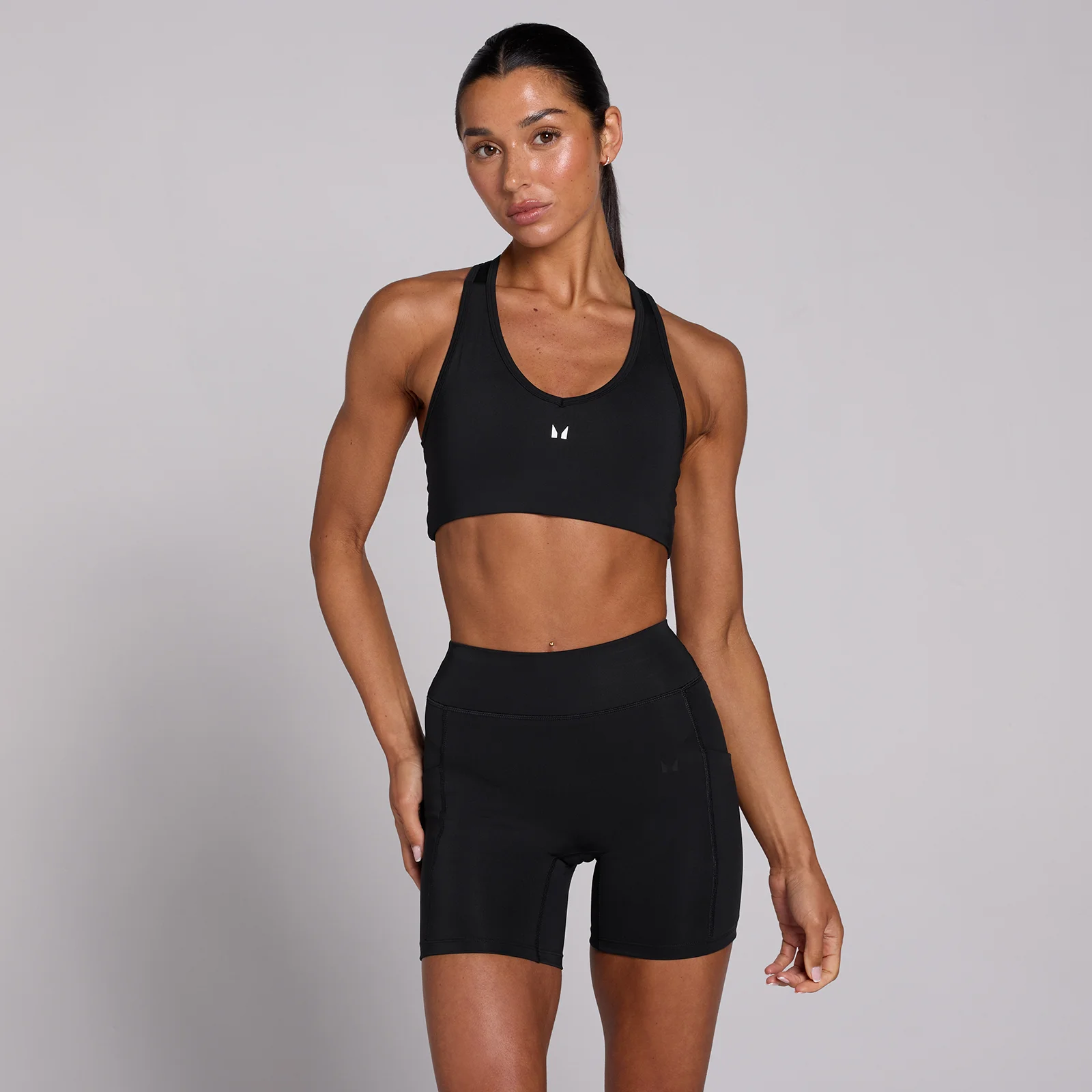 MP Women's Training Racerback Sports Bra - Black - M Image 1