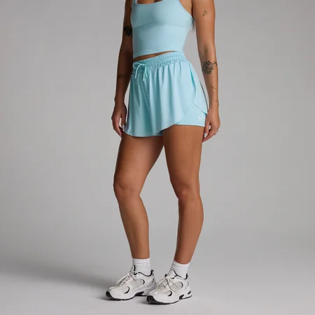 MP Women's Tempo 2 In 1 Jersey Floaty Shorts - Sky Blue