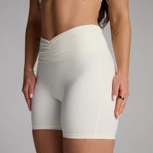 MP Women's Tempo Ruched Front Shorts - Coconut - Size S