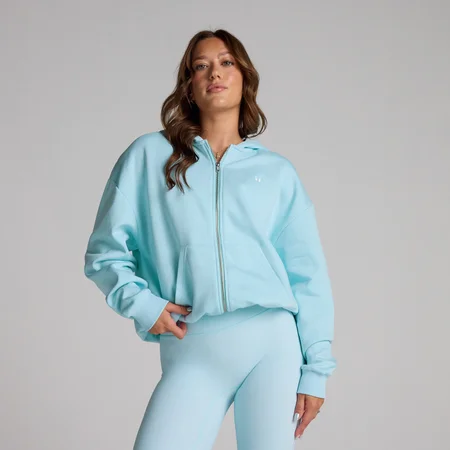MP Women's Basics Zip Through Hoodie - Sky Blue