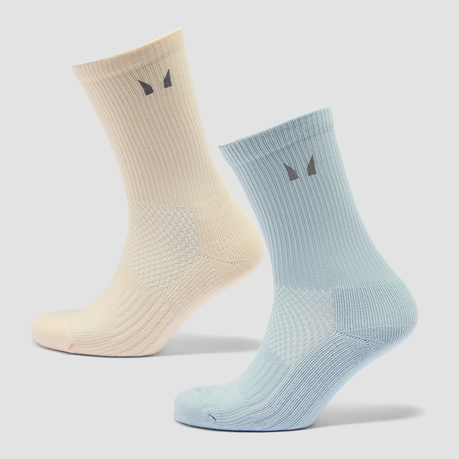 MP Reflective Running Socks (2 Pack) - Butter/Baby Blue - UK 12-14 Image 1