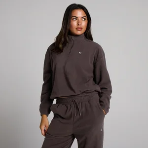 MP Women's Funnel Neck 1/4 Zip Fleece - Cocoa - Size XS
