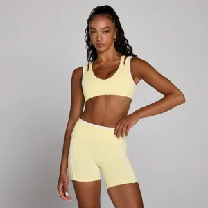 MP Women's Velocity Contrast Double Layer Sports Bra - Buttercream - Size S