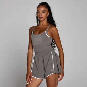 MP Women's Velocity Contrast Pleated All In One - Ash Grey - Size M