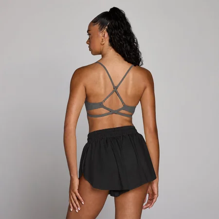 MP Women's Tempo Adjustable Strappy Back Sports Bra - Dark Grey