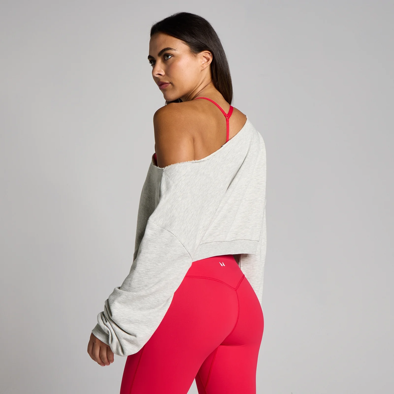 MP Women's Off The Shoulder Sweatshirt - Grey Marl - S Image 2