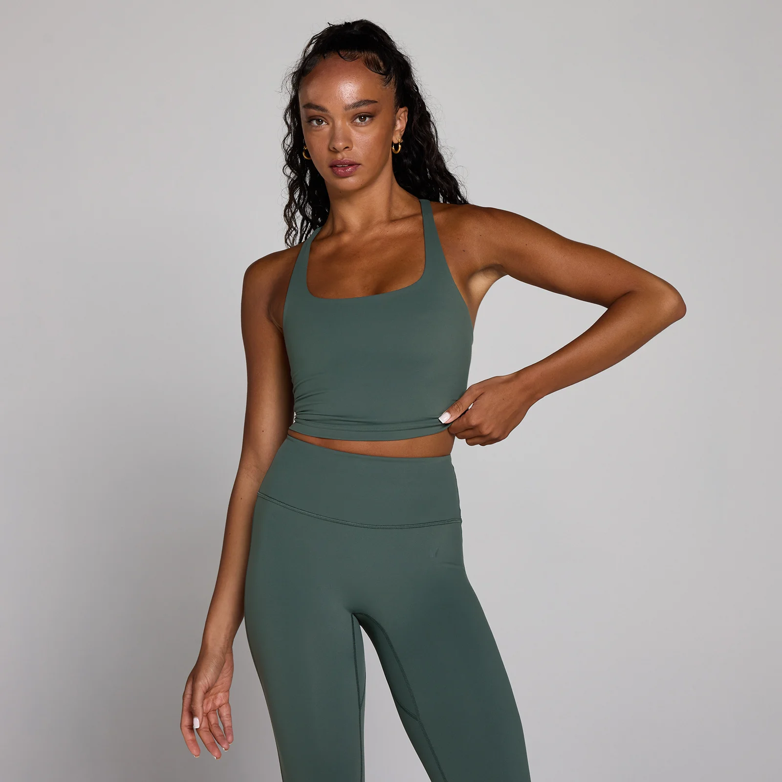 MP Women's Tempo Strappy Racerback Vest - Cloudy Green - M Image 1