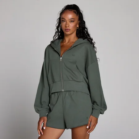 MP Women's Lifestyle Zip Through Hoodie - Cloudy Green