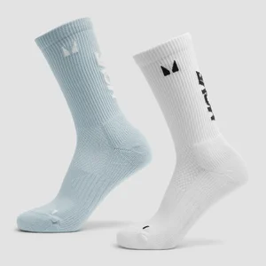 MP Move Club Running Socks (2 pack) - Baby Blue/White - Size UK 2-5