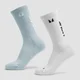 MP Move Club Running Socks (2 pack) - Baby Blue/White