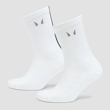 MP Stripe Running Socks (2 Pack) - Buttercream/Cloudy Green