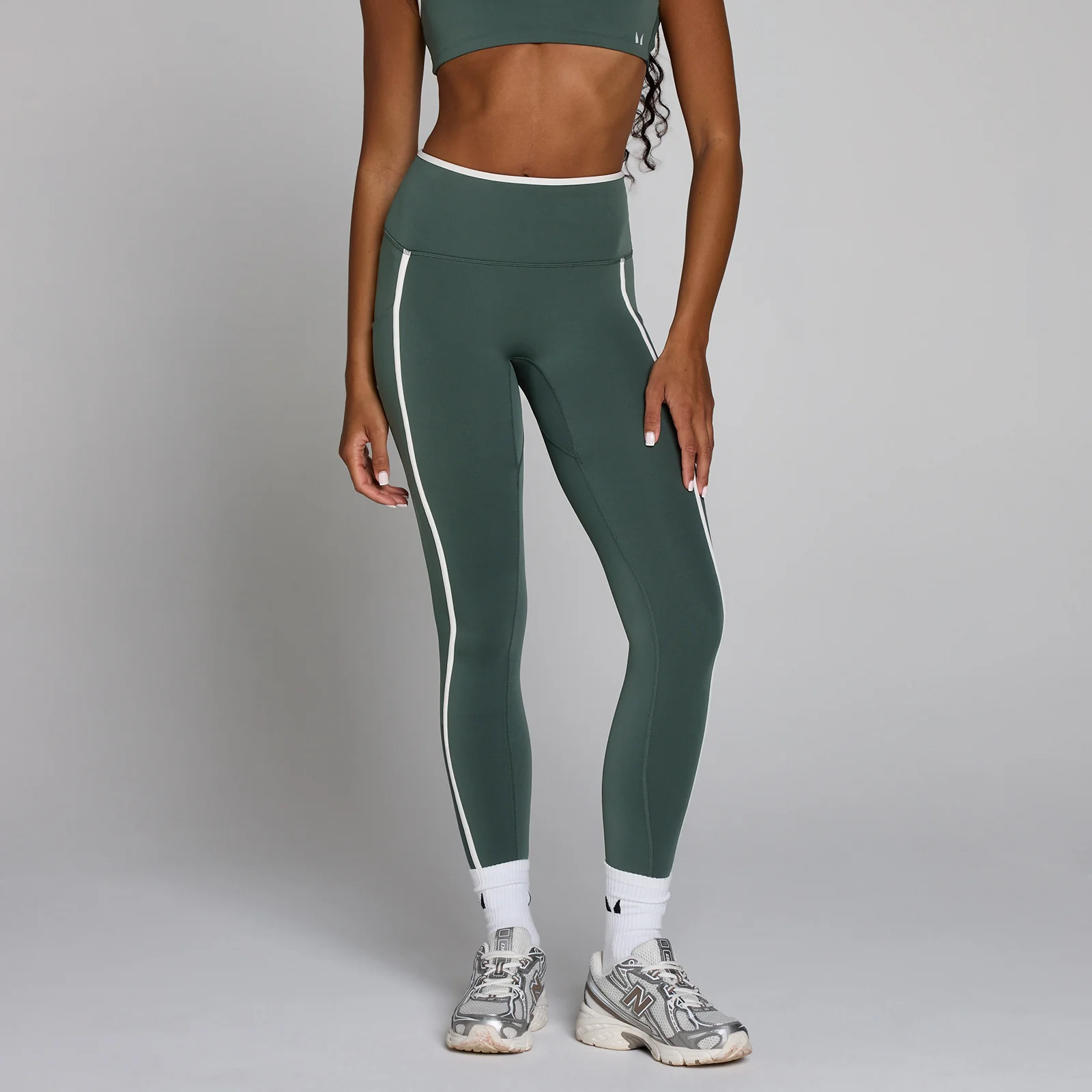 MP Women's Velocity Contrast Legging - Cloudy Green - XL Image 1