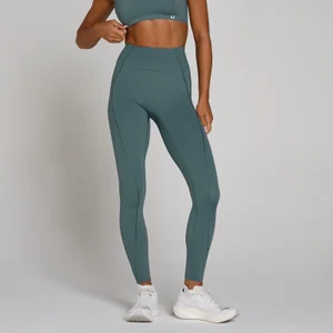 MP Women's Tempo Ultra Curved Stitch Leggings - Future Blue - Size L