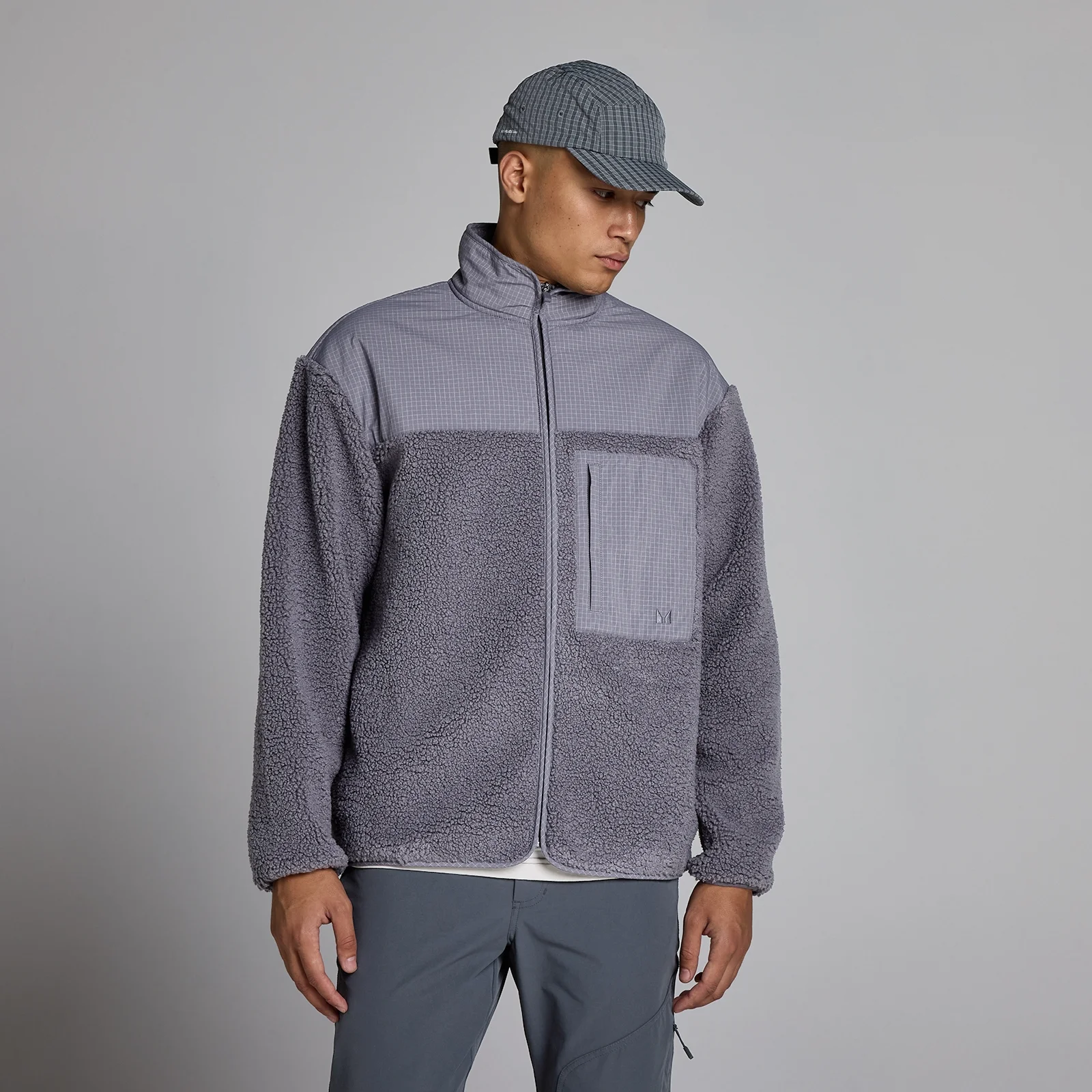 MP Men's Borg Fleece - Dark Heather - XS Image 1