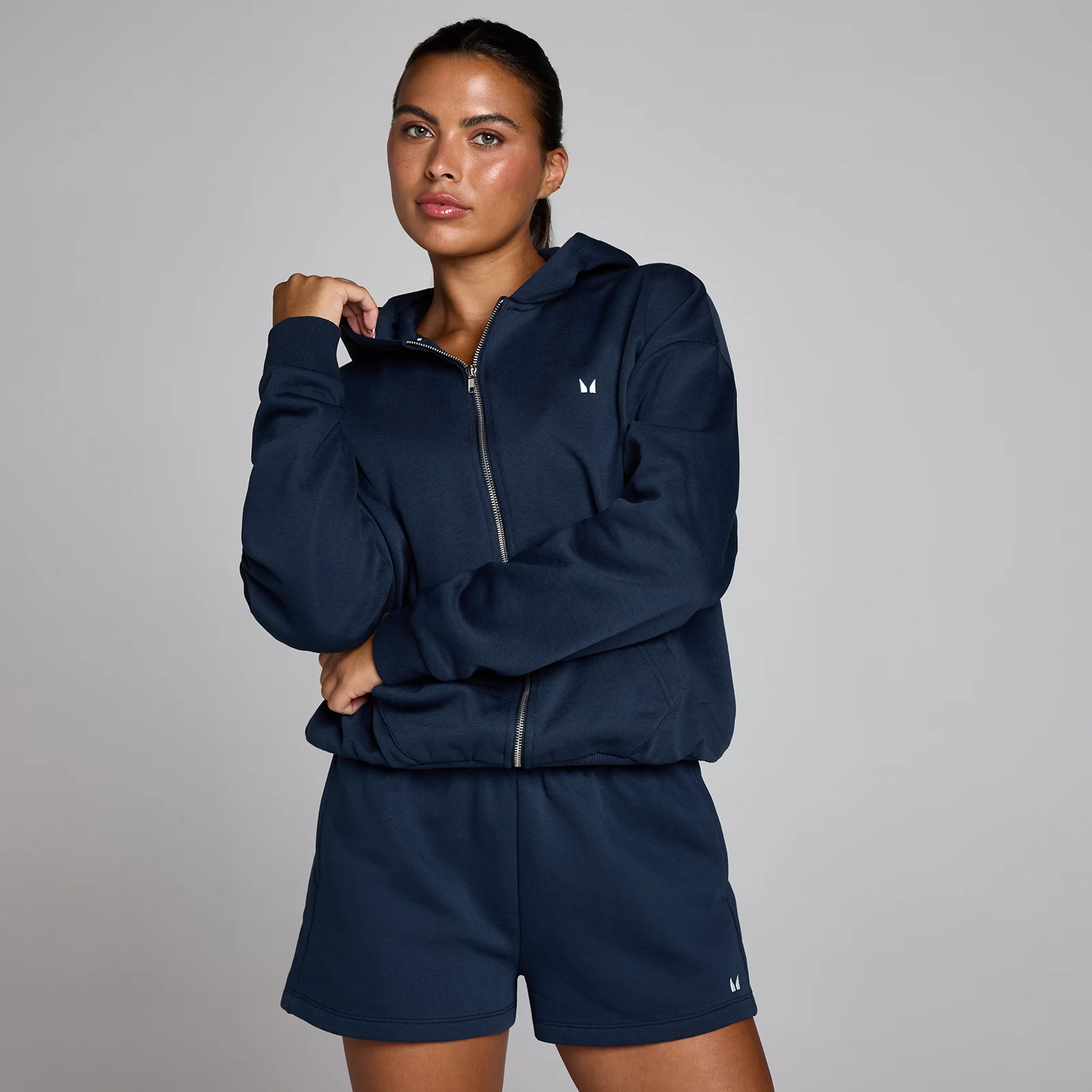 MP Women's Basics Zip Through Hoodie - Midnight - XL Image 1