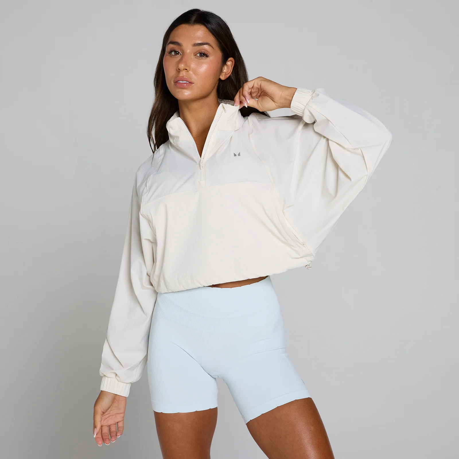 MP Women's Tempo Ultra 1/4 Zip Woven Jacket - Mist - L Image 1