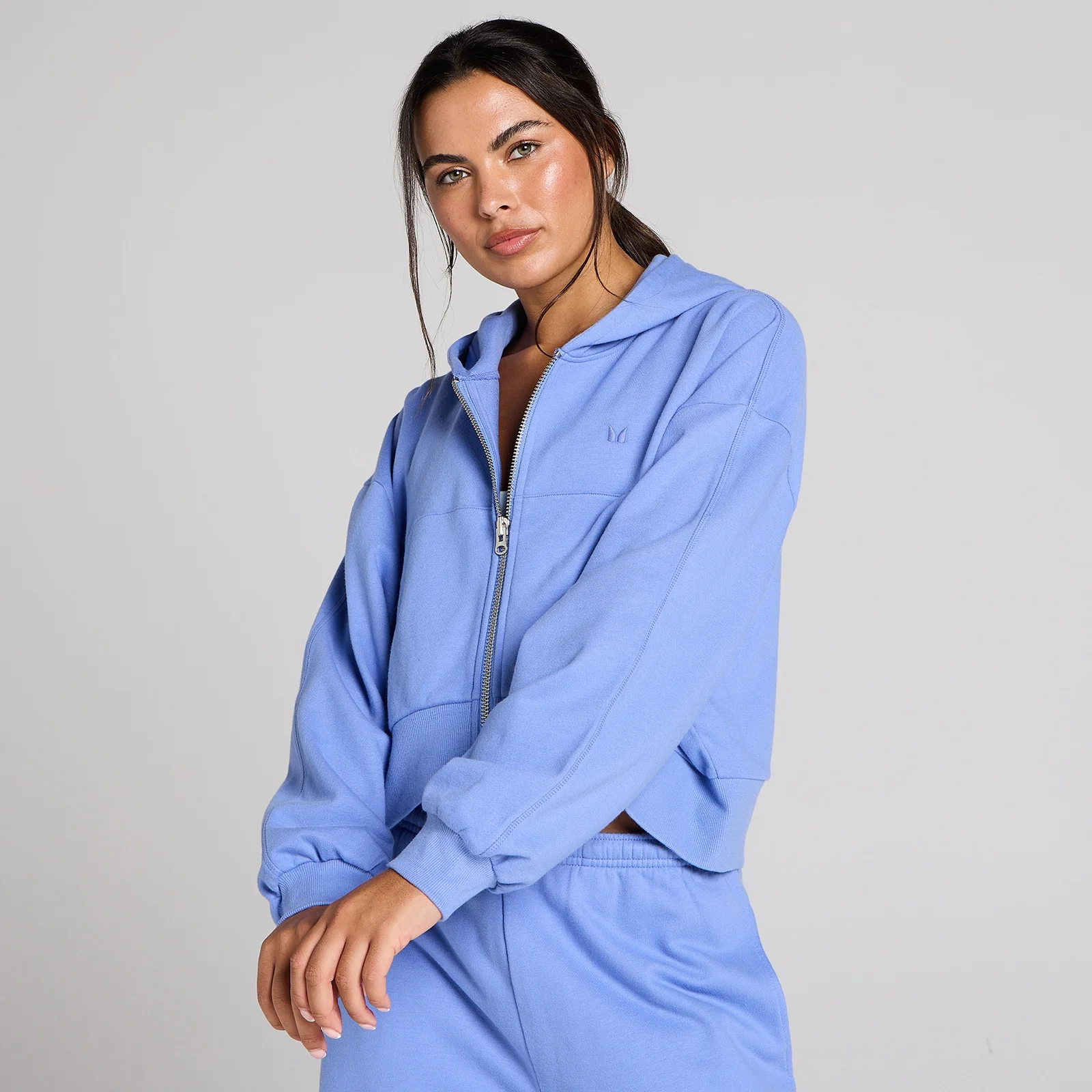 MP Women's Lifestyle Zip Through Hoodie - Cornflower Blue - XS Image 1