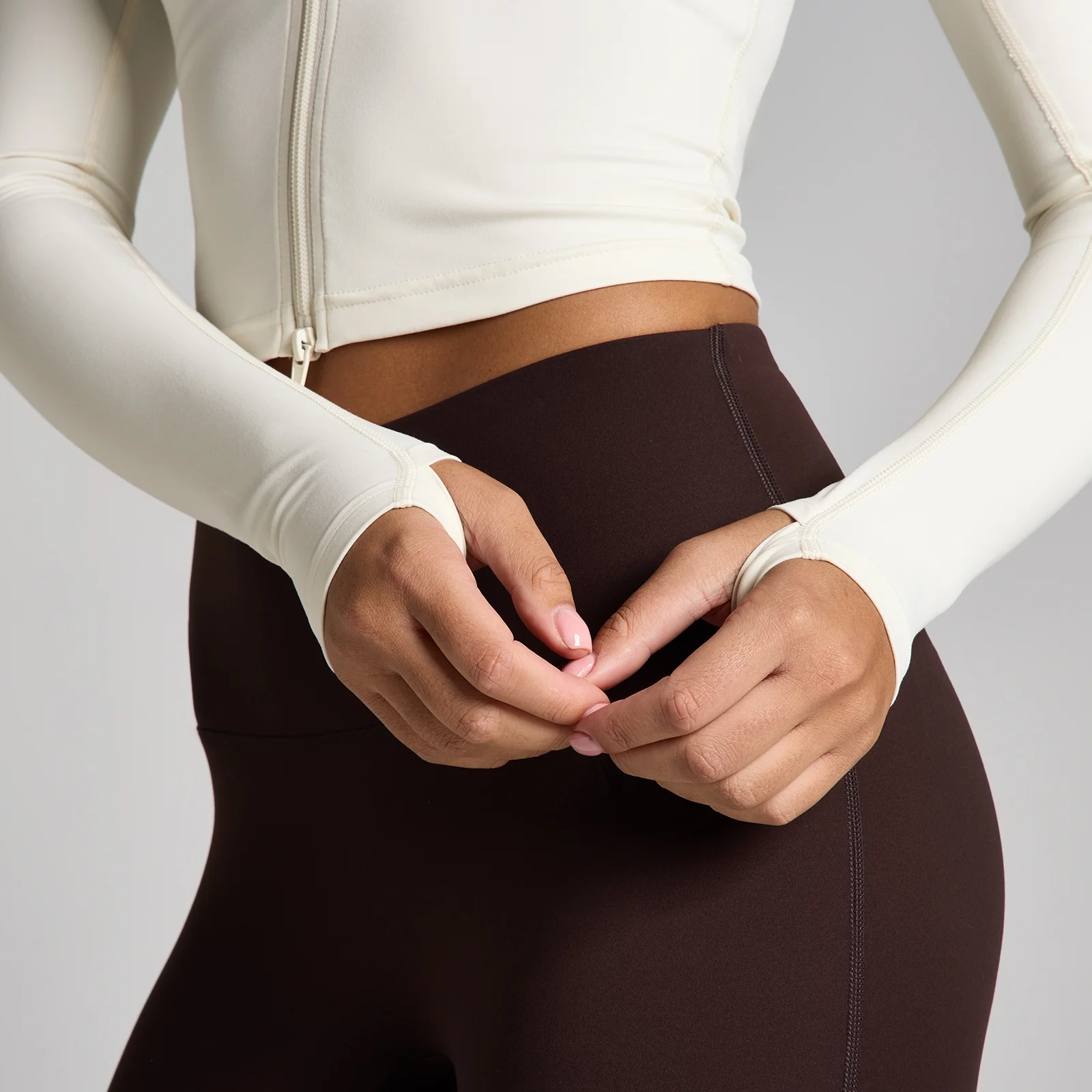 MP Women's Tempo Cropped Jacket - Vanilla - L Image 4