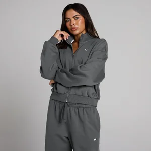 MP Women's Basics Zip Through Bomber Jacket - Dark Grey - Size XS