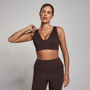 MP Women's SculptForm V-Neck Longline Sports Bra - Cocoa - Size XS