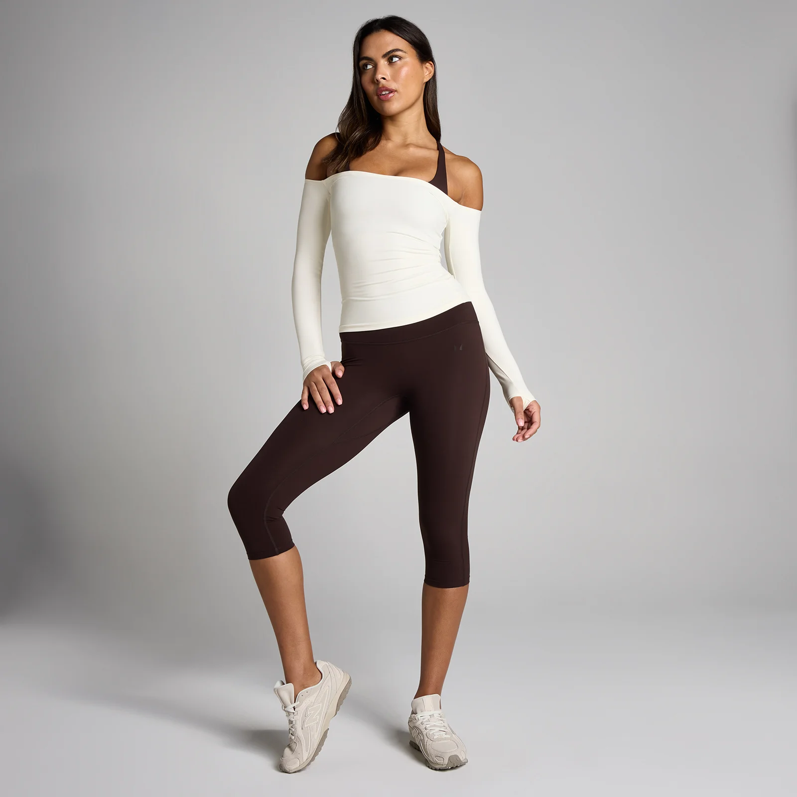 MP Women's Tempo Off The Shoulder LS Top - Vanilla - XS Image 3