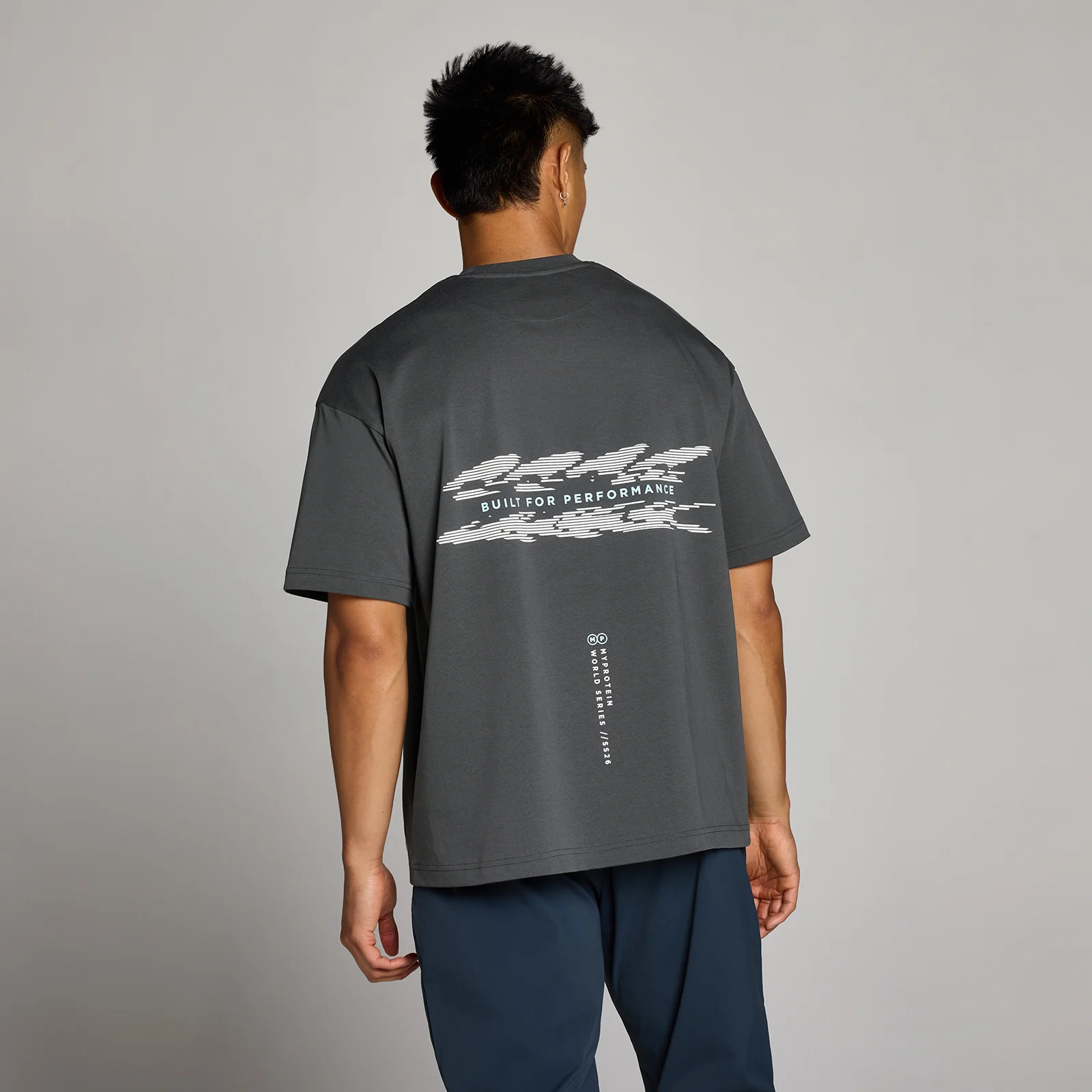 MP Men's Hybrid Built For Performance Graphic T-Shirt - Dark Grey - XXXL Image 1