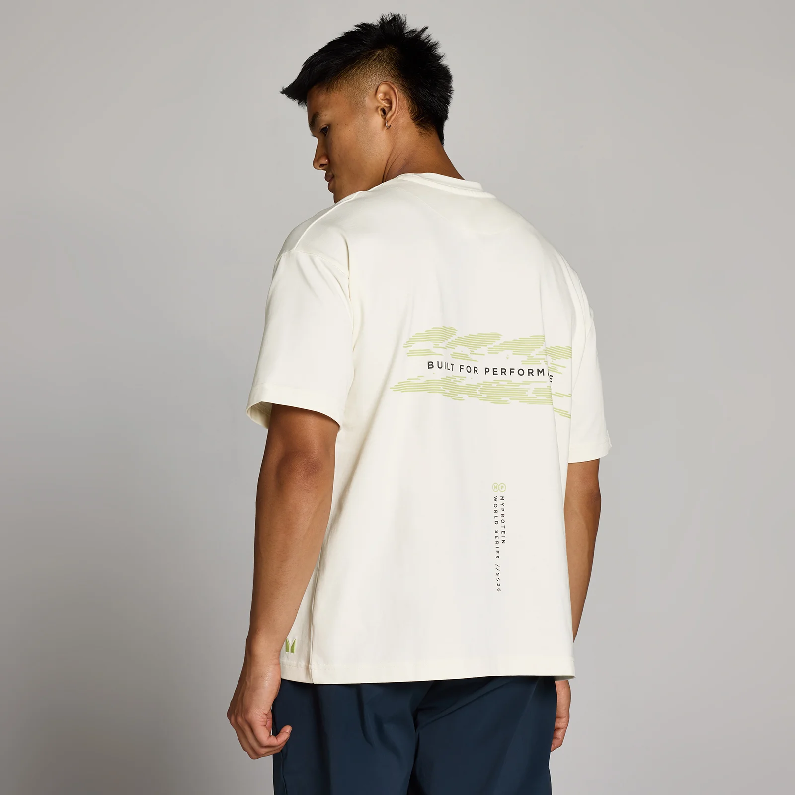 MP Men's Hybrid Built For Performance Graphic T-Shirt - Vintage White - XL Image 1