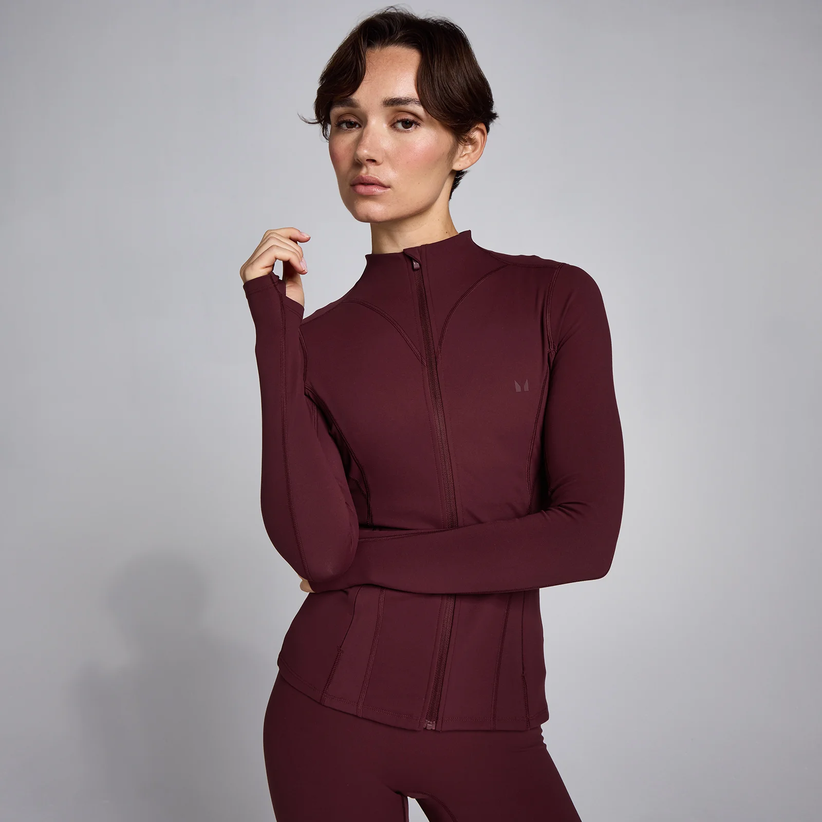 MP Women's SculptForm Zip Through Jacket - Deep Berry - XS Image 1
