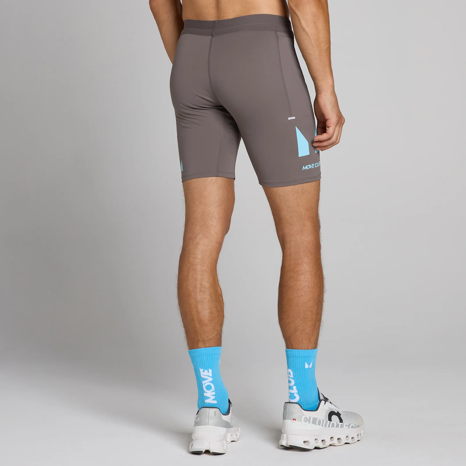 MP Men's Hybrid Half Tight Shorts - Ash Grey - XS Image 2