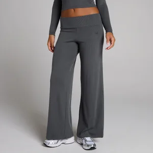 MP Women's Ribbed Wide Leg Leggings - Robust Grey - Size S