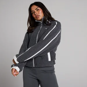 MP Women's Fleece Binding Zip Through Jacket - Robust Grey - Size XS