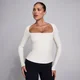 MP Women's SculptForm Square Neck Long Sleeve Top - Pearl