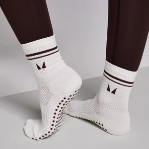 MP Pilates Socks (2 Pack) - Cocoa/Pearl - Size UK 2-5
