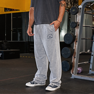 MP X Gold's Men's Washed Graphic Oversized Joggers - Steel Blue - Size L
