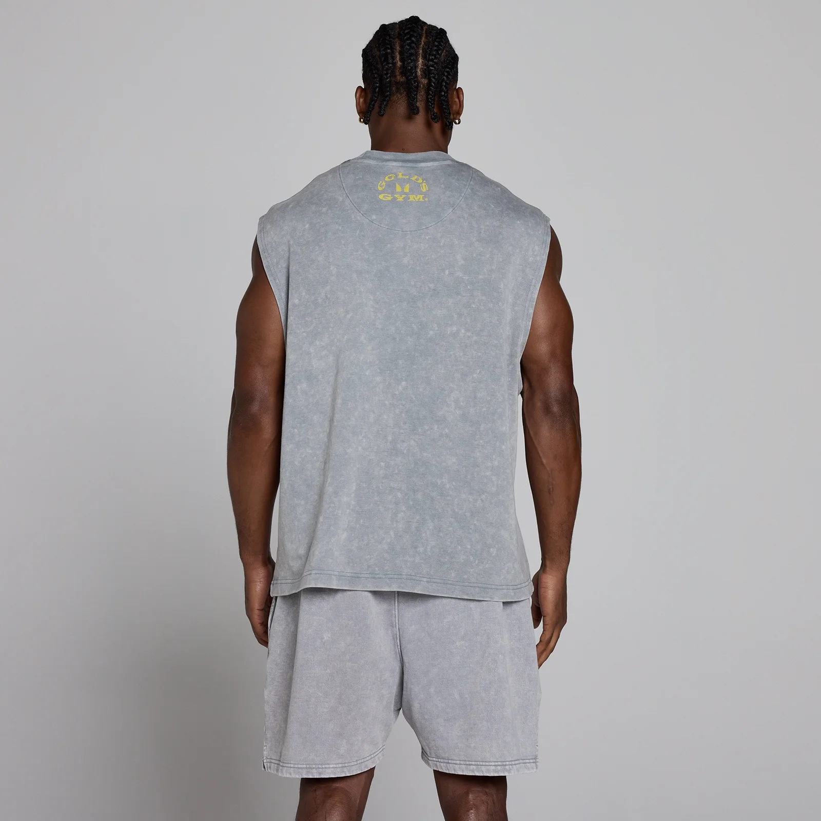 MP X Gold's Men's Washed Graphic Oversized Tank - Steel Blue - XL Image 4
