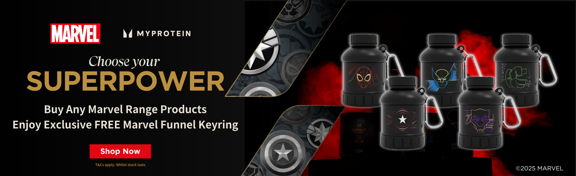 Buy Marvel products enjoy exclusive FREE Marvel Funnel Keyrings!